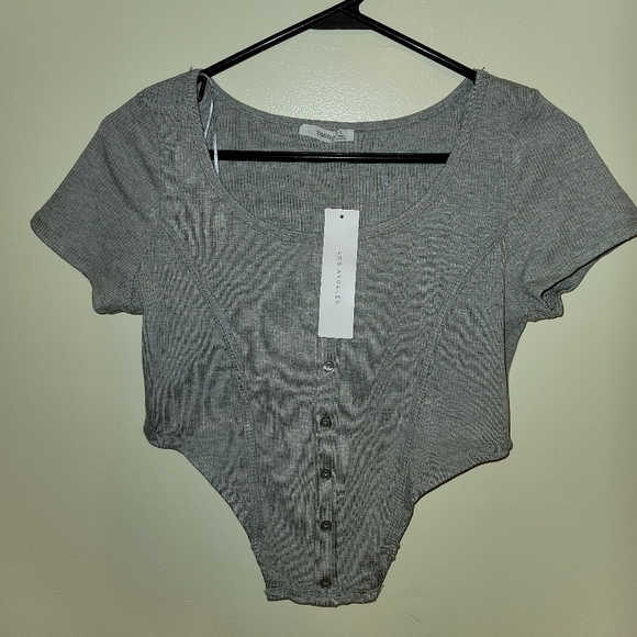 Button front, cropped corset top. - Picture 3 of 4